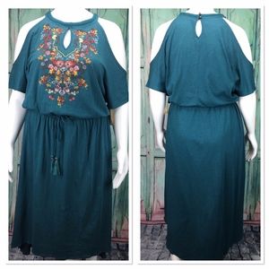 2X DEMOCRACY Womens Hi-Low Cold Shoulder Dress